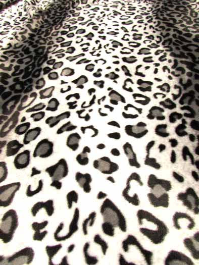 Purple/White Velboa Leopard Animal Short Pile Fabric / Sold By The Yard - Image 5
