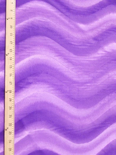Ivory Velboa Solid Wavy Short Pile Fabric / Sold By The Yard - Image 2