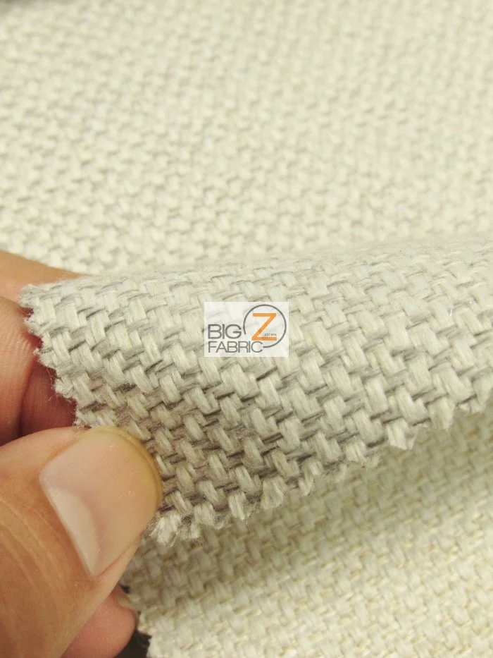 Vintage Lattice Textured Upholstery Fabric / Pebble / Sold By The Yard - Image 5