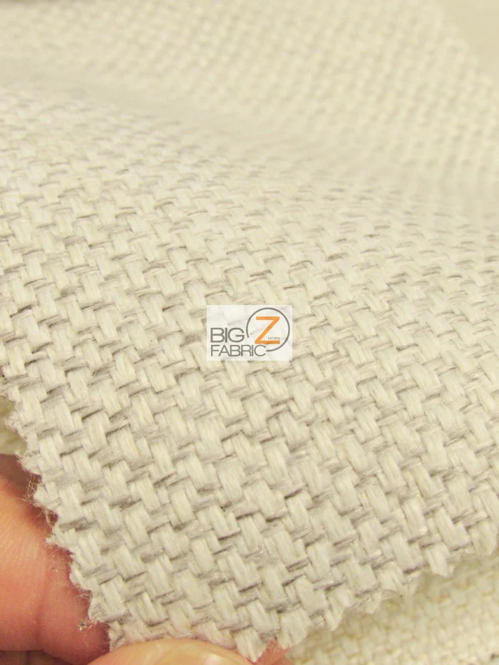 Vintage Lattice Textured Upholstery Fabric / Sand / Sold By The Yard - Image 3
