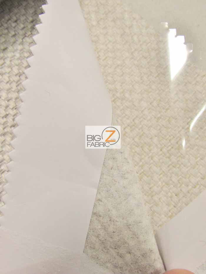 Vintage Lattice Textured Upholstery Fabric / Sand / Sold By The Yard - Image 4