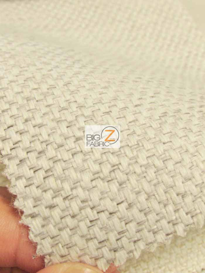 Vintage Lattice Textured Upholstery Fabric / Tusk / Sold By The Yard - Image 3