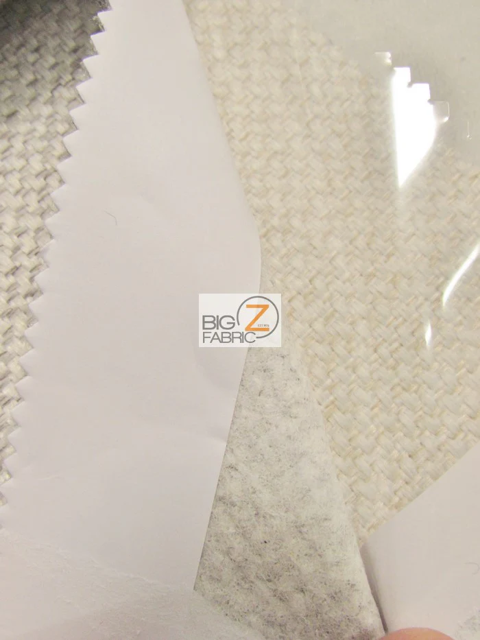 Vintage Lattice Textured Upholstery Fabric / Tusk / Sold By The Yard - Image 4