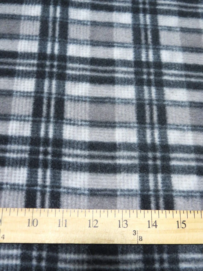 Vintage Tartan Plaid Fleece Printed Fabric. - Image 2