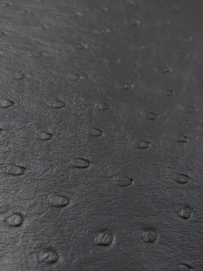 Black Vinyl Embossed Ostrich Fabric / Sold By The Yard Closeout!! - Image 3