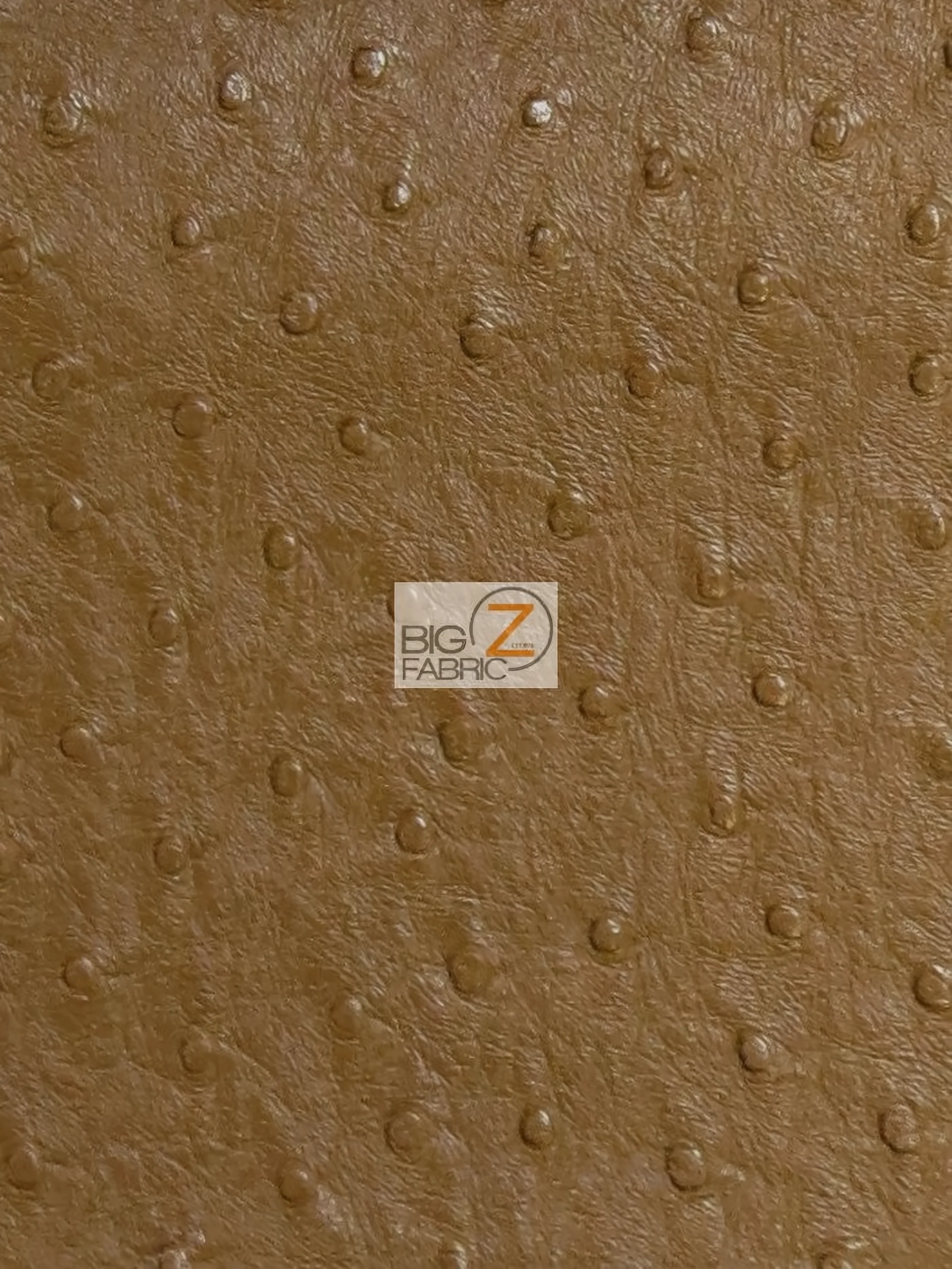 Buckskin Vinyl Embossed Premium Ostrich Fabric / Sold By The Yard Closeout!!!