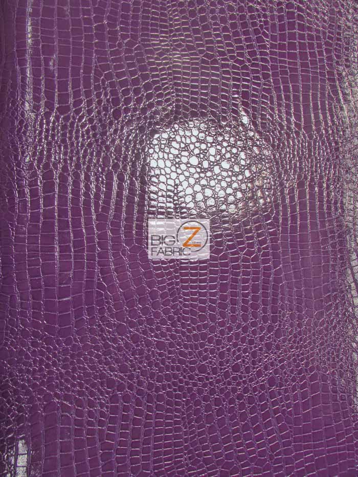 Vinyl Faux Fake Leather Pleather Embossed Shiny Alligator Fabric / Purple / By The Roll - 30 Yards - Image 2