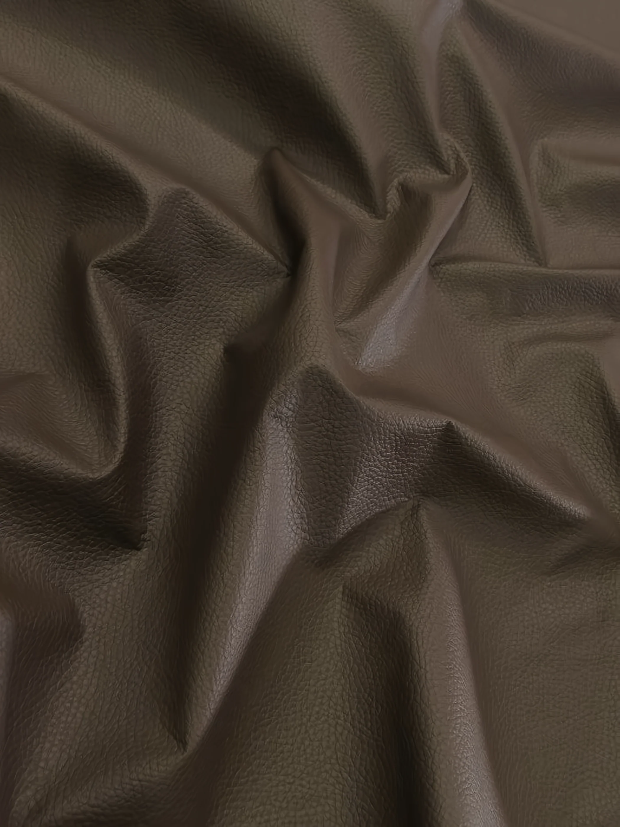 Vinyl Faux Fake Leather Pleather Grain Champion PVC Fabric / Chocolate / By The Roll - 25 Yards
