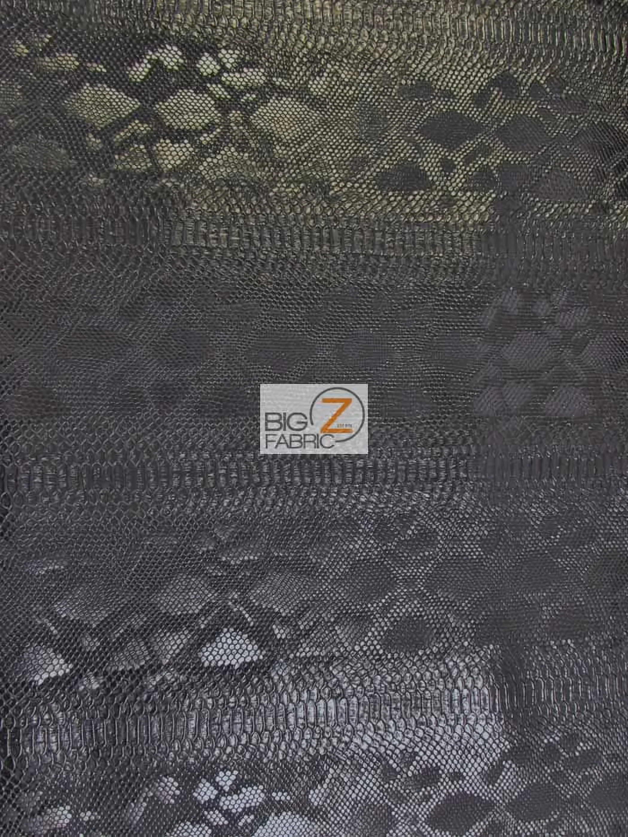 Death Black Viper Sopythana Embossed Snake Skin Vinyl Leather Fabric / Sold By The Yard