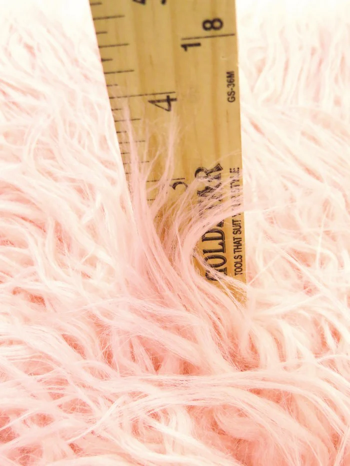 Yeti Mongolian Faux Fur – Flamingo - Image 3
